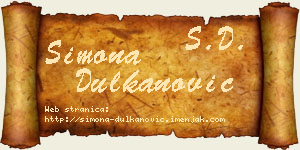Simona Dulkanović vizit kartica
